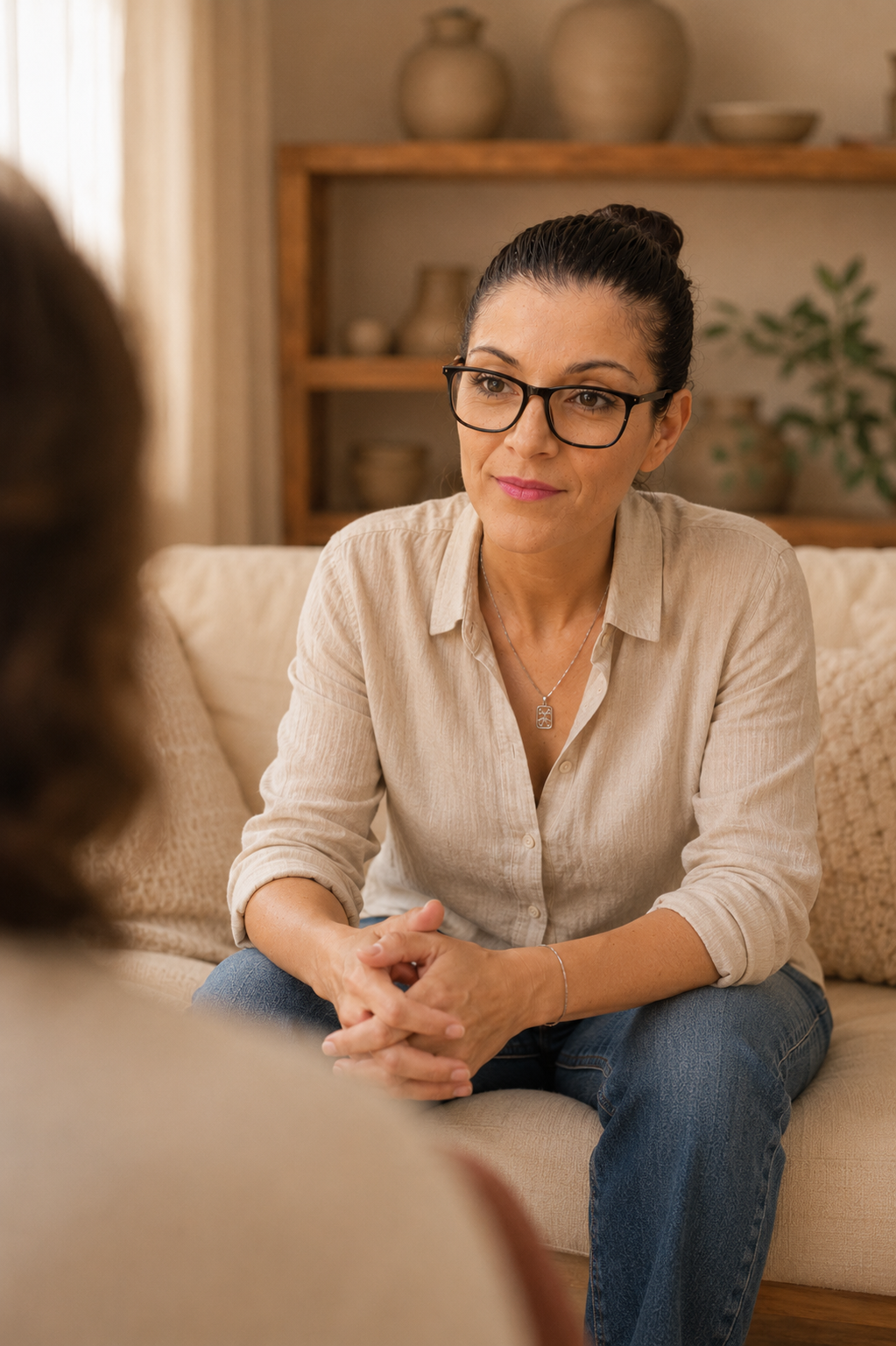 Sesión de neurocoaching — espacio de acompañamiento cálido y cercano